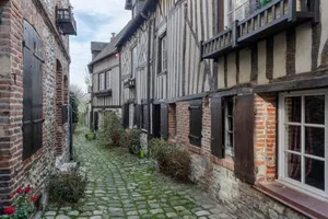 Image of "couleur corail" studio with fireplace - city center