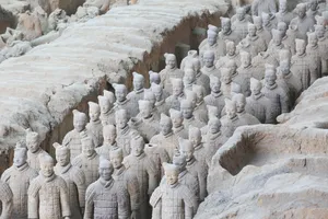 Image of Xi an terracotta warriors village cave courtyard home stay