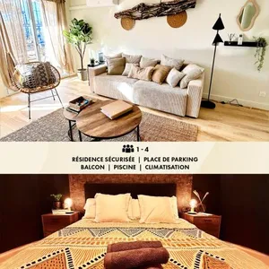 Image of Modern 1 Bdr + Balcony + Free Parking + AC + Pool