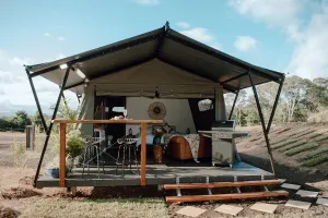 Image of Glamping Tent, Fire Pit, Outdoor bathtub, King bed