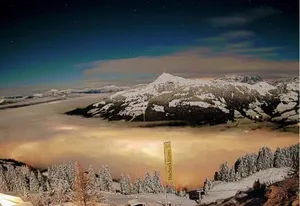 Image of Hocheckhuette On Top of the Kitzbuehel Hahnenkamm Mountain