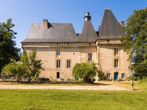 Image of Heritage château in Chaleix with shared pool