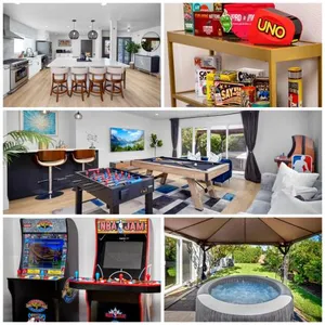 Image of NEW Lux 5BR Villa Near Disney, Knotts, LA, OC with Hot Tub & Games