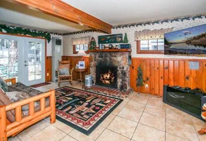 Image of Eagle's Den - Cozy cabin with a beautiful wood burning fireplace! Foosball Table!