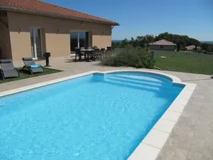 Image of Luxurious child-friendly villa with heated private pool and stunning view.