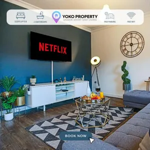 Image of Stylish House with Smart TVs and Netflix, Fast Wifi, Free Parking and Garden by Yoko Property