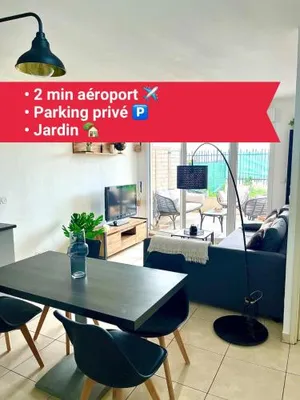 Image of Superbe appart avec Jardin à 2 min de l’Aéroport-4 pers