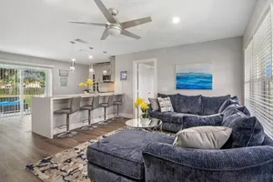 Image of Modern getaway near the beach with room for a boat