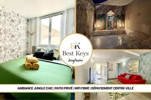 Image of Junglissime - By BEST KEYS - Déco Jungle & Grand Patio Privé - 1 chambre séparée & 1 canapé convertible - Centre Ville - Smart TV - Machine à Café Nespresso - WiFi Fibre - Check-in Autonome - Parking Facile & Gratuit
