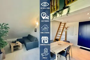 Image of Loft renové avec Mezzanine - Vue sur le Loing - Commerces à pied