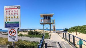 Image of Longshore Drift - metres to Blacksmiths Beach