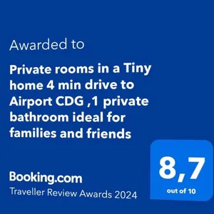 Image of Private rooms in a Tiny home 4 min drive to Airport CDG ,1 private bathroom ideal for families and friends