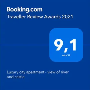 Image of Luxury city apartment - view of river and castle