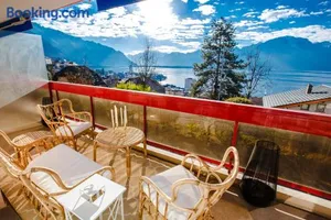 Image of Terrace with Lake & Mountain View
