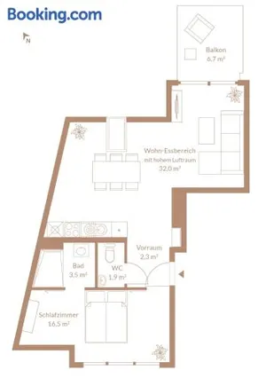 Image of Penthouse Wien mit Parkplatz und Balkon