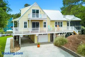 Image of The Emerald Owl House - Peaceful Emerald Isle Beach House w/ Luxurious Heated Pool!