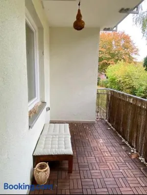 Image of Country style apartment with balcony near fair