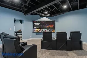 Image of 5bd Movie Theater - 7mins to UND - Backyard BBQ