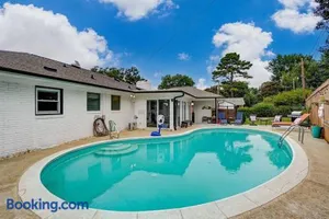 Image of Poolside Bungalow with Fire Pit Fun and King Suite