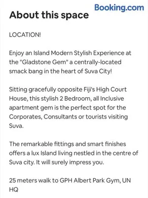 Image of Gladstone Gem 2 - Suva CBD 2 Bedroom Apartment