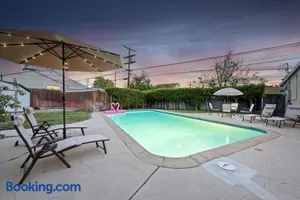 Image of Chic Boho Retreat - Pool, Patio, Mini Golf & Arcade, Mins from Universal Studios!