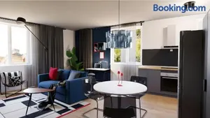 Image of bright central suite apt for 3 near frankfurt