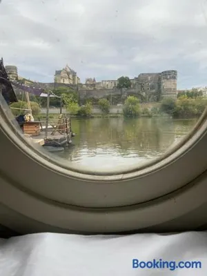 Image of Bateau traditionnel de Loire face au château d'Angers