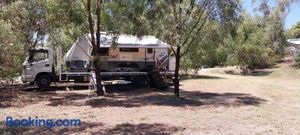 Image of RV Caravan in Rural Setting on Edge of Town close to AgQuip