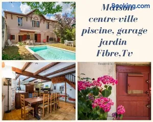 Image of Maison Eugène centre-ville piscine jardin fibre garage