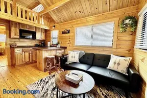 Image of 2 Bedroom Log Cabin on Lake James with Loft- Private Resort Amenities