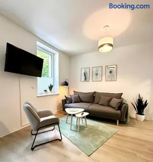 Image of Modernes Apartment mit Queensize-Bett, NETFLIX, Küche, Erdgeschoss, Nähe AMEOS Klinik