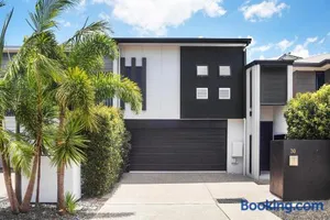 Image of Executive, modern waterfront house