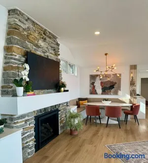 Image of Modern Home with private beach on St. Croix River