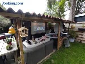 Image of "Tempat Senang" chalet on the beautiful Veluwe with airco sauna bbq jacuzzi beamer and dog