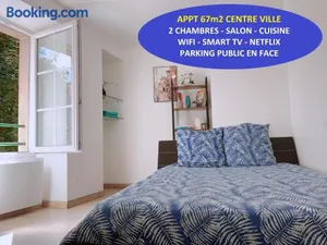 Image of Apt 67m2 hyper centre: 2 chambres, cuisine TV wifi