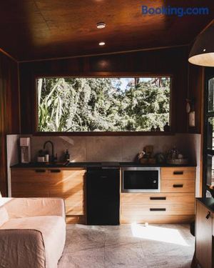 Image of Tiny home, Outdoor bath, Infrared Sauna, Fire pit