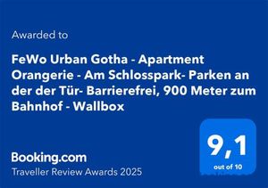 Image of FeWo Urban Gotha - Apartment Orangerie - Am Schlosspark- Parken an der der Tür- Barrierefrei, 900 Meter zum Bahnhof - Wallbox