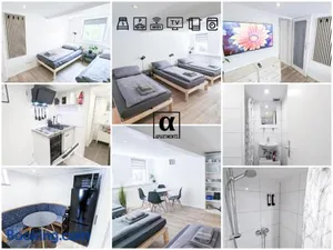 Image of ALFA Ludwigsburg City Apartment 3 Zimmer für 5 Personen l Parkplatz l Bad I Küche l WIFI & SmartTV l Parking l Bathroom l Kitchen