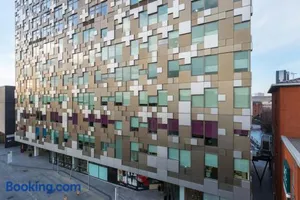 Image of City bed with view