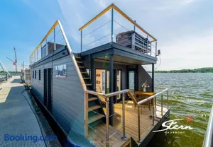 Image of Hausboot Glücksmomente mit Dachterrasse in Schleswig am Ostseefjord Schlei