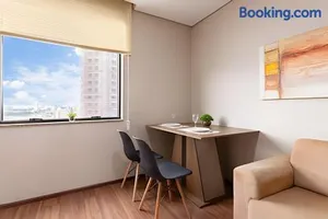 Image of Flat confortavel com cozinha, e piscina