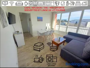 Image of T3 57m2 avec balcon proche gare SNCF - WIFI, Netflix, café et thé offerts