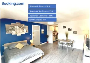 Image of Appartement entier Moissac centre 30 m2 calme avec cour intérieure pour vélos à 50m du marché de Moissac
