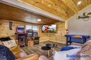 Image of Country Cabin, Fenced area for pets, Hot Tub, Arcade!!!