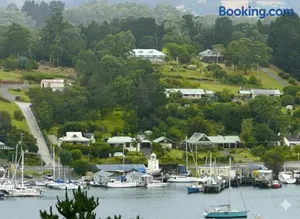 Image of Elegant and scenic floating boat house