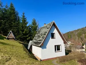 Image of Urige Berghütte mit Kamin und Sauna im Erzgebirge nahe Schwarzwassertal