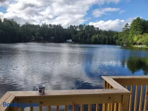 Image of Tranquil 4br lakefront home with wrap around deck
