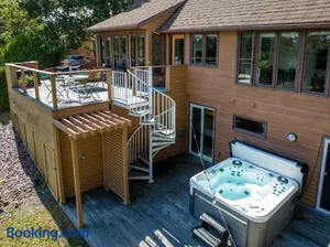 Image of Relaxing Catskill Escape- Mountain Views - Hot Tub - Fire Pit - Heated Pool