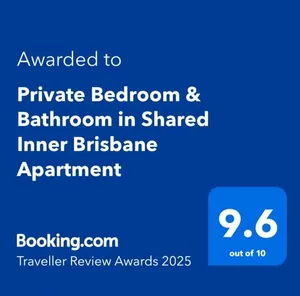 Image of Private Bedroom & Bathroom in Shared Inner Brisbane Apartment