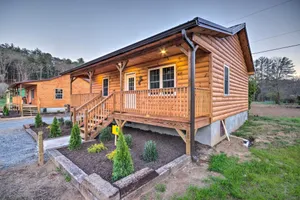 Image of Fire Pit Cozy Bryson City Cabin on Tuck River